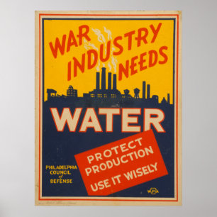 Het Poster van WPA van de Industrie van de oorlog