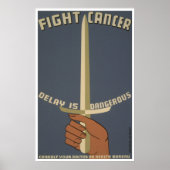 Het Poster van WPA van de Kanker van de Bestrijdin (Voorkant)