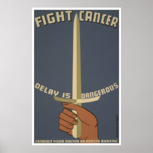 Het Poster van WPA van de Kanker van de Bestrijdin