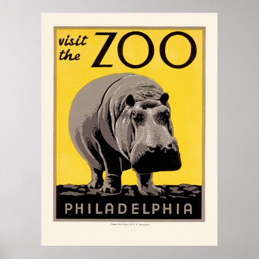 Het Poster van WPA voor de Zoo Philadelphia (Voorkant)