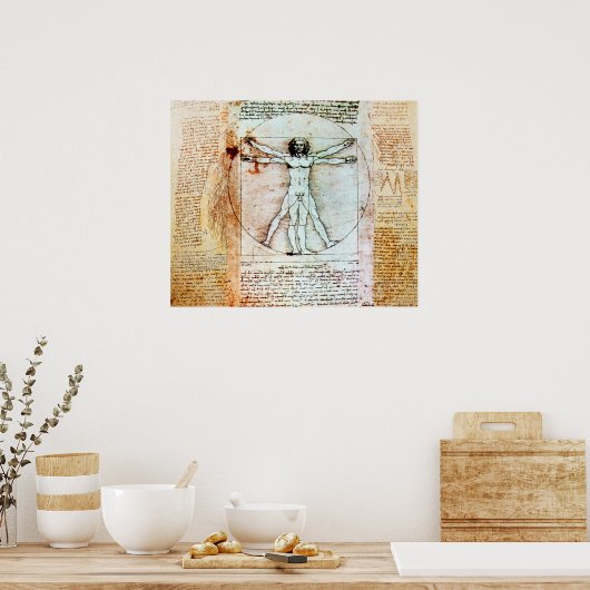 HET POSTER VITRUVIAN MAN (Keuken)