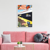 Het Poster voor boottreinreizen Canvas Afdruk (Insitu (Woonkamer))