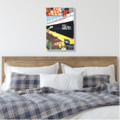 Het Poster voor boottreinreizen Canvas Afdruk (Insitu (Slaapkamer))