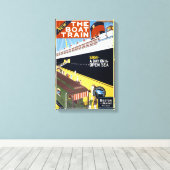 Het Poster voor boottreinreizen Canvas Afdruk (Insitu (Houten vloer))