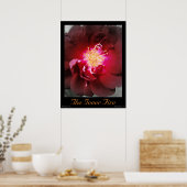 Het Poster voor de binnenbrand - Red Rose Photogra (Keuken)