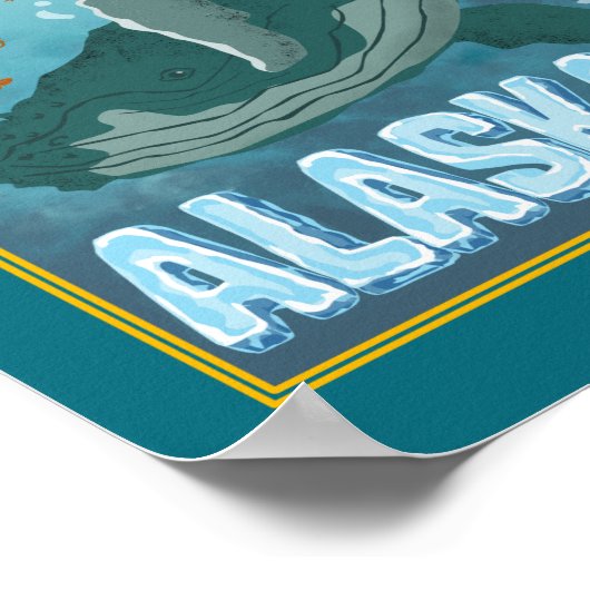 Het Poster voor de walvisvaart op de Alaskan (Hoek)