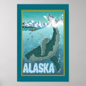 Het Poster voor de walvisvaart op de Alaskan (Voorkant)