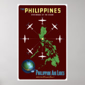 Het Poster voor reizen naar de Filipijnen is terug (Voorkant)