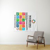 Het Poster Wereldwijde doelstellingen Wandkleed (In Situ (horizontaal))