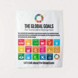 Het Poster Wereldwijde doelstellingen Wandkleed