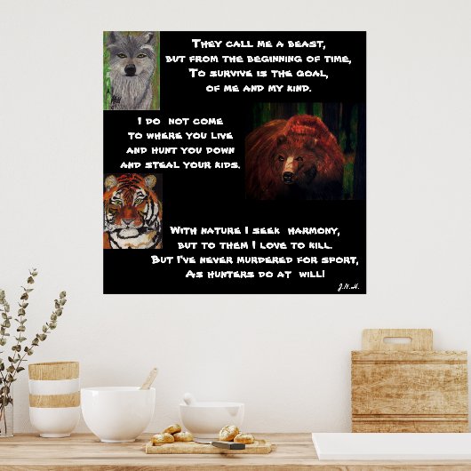 HET POSTER WILD BEAST (Keuken)