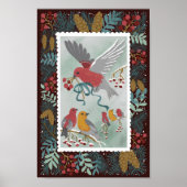 Het Poster Winter Earth Song Crimson Red (Voorkant)