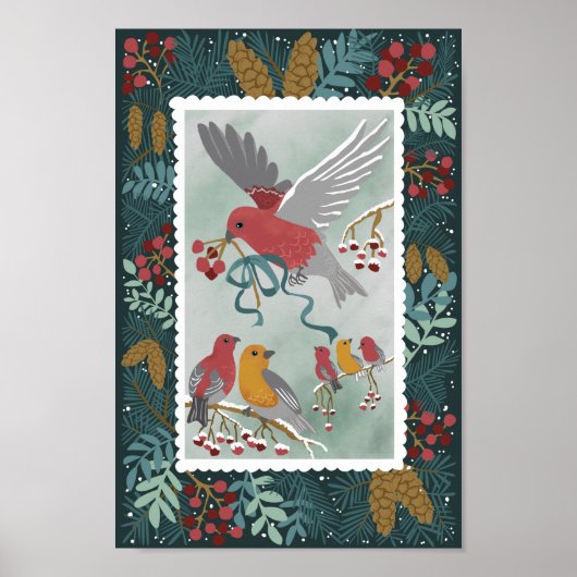 Het Poster Winter Earth Song Green (Voorkant)