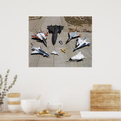 Het Poster X-31, F-15S/MTD, SR-71, F-106, F-16XL (Keuken)