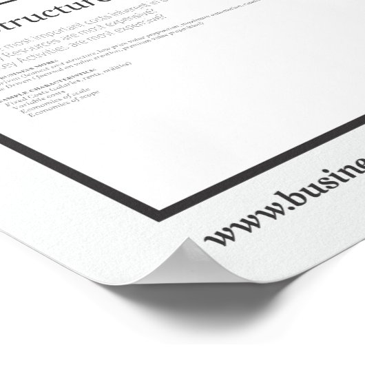 Het Poster Zakelijk model Canvas (Hoek)