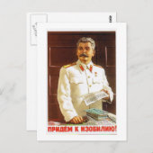 het posterart. van Stalin Briefkaart (Voorkant / Achterkant)