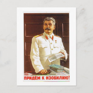 het posterart. van Stalin Briefkaart