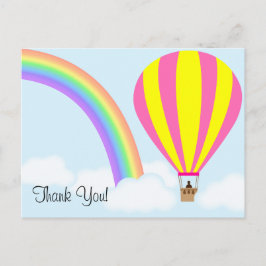 Het Postkaart van een Heete Luchtballon - Lichtbla