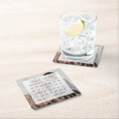 Het potlood in kalender Moderne Minimale Paar Foto Kartonnen Onderzetters (Insitu)