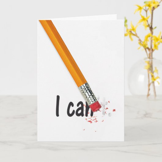 Het Potlood van de aanmoediging Gom Kaart (Gele Bloem)