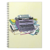 Het potlood van het Schrijfmachine van de Schrijfm Notitieboek (Voorkant)