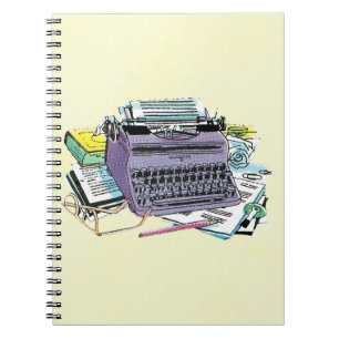 Het potlood van het Schrijfmachine van de Schrijfm Notitieboek