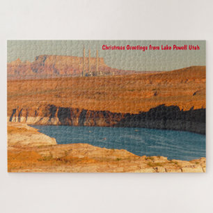 Het Powell Utah-meer. Jigzaag Puzzle Legpuzzel