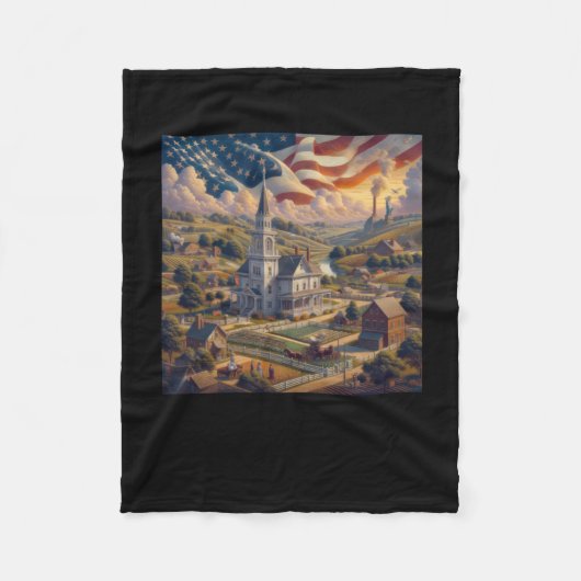 Het prachtige Amerikaanse gebouw en de Cloud Stick Fleece Deken (Voorkant)