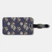 Het prachtige Beige European Robins Pattern Bagagelabel (Achterkant horizontaal)
