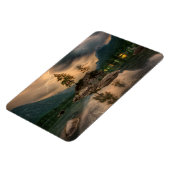 Het prachtige bergmeer in de Evening Foto Magneet (Linkerzijde)