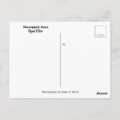 Het prachtige Briefkaart van Davenport Iowa Quad C (Achterkant)