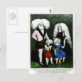 Het prachtige Briefkaart van de familie Albino (Voorkant / Achterkant)