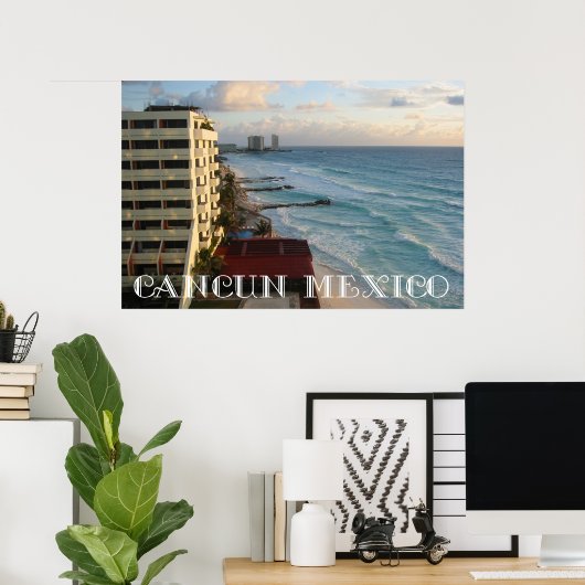 Het prachtige Cancun Ocean Uitzicht Poster (Thuiskantoor)