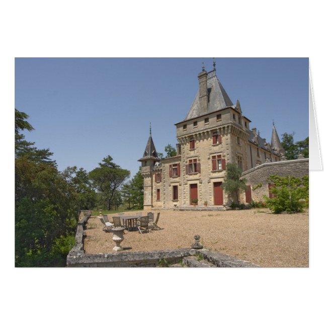 Het prachtige Chateau de Pressac en de tuin (Voorkant Horizontaal)