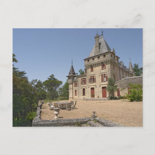 Het prachtige Chateau de Pressac en de tuin Briefkaart (Voorkant)