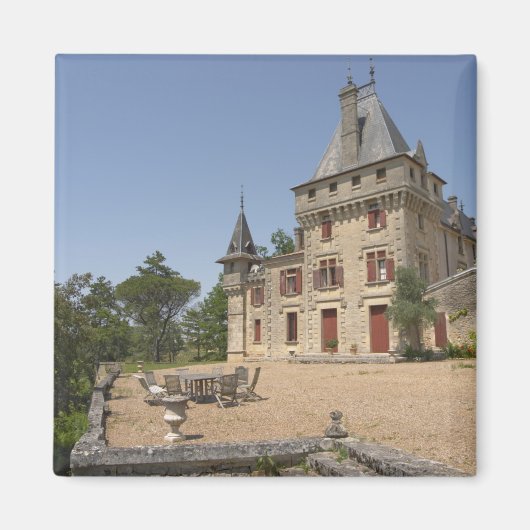 Het prachtige Chateau de Pressac en de tuin Magneet (Voorkant)