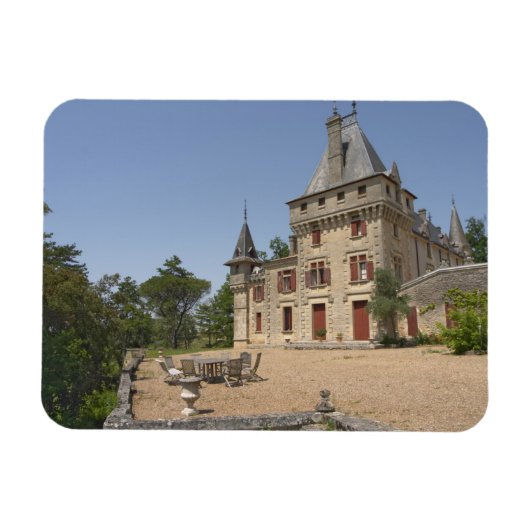 Het prachtige Chateau de Pressac en de tuin Magneet (Horizontaal)