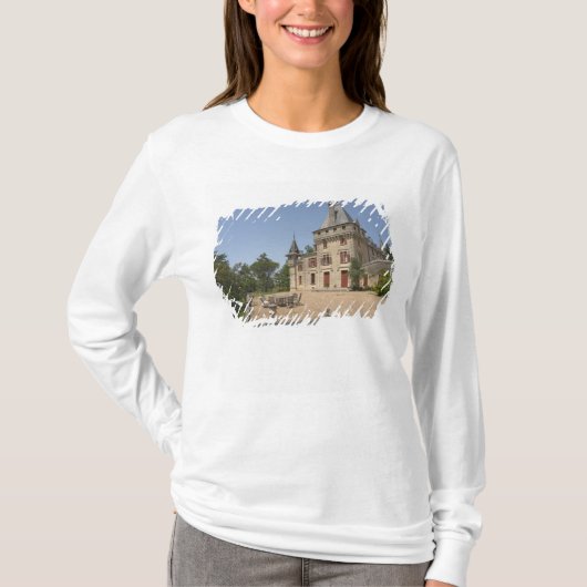 Het prachtige Chateau de Pressac en de tuin T-shirt (Voorkant)