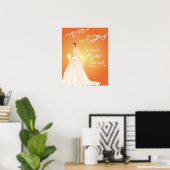 Het prachtige Chic Bride Vrijgezellenfeest Poster (Thuiskantoor)
