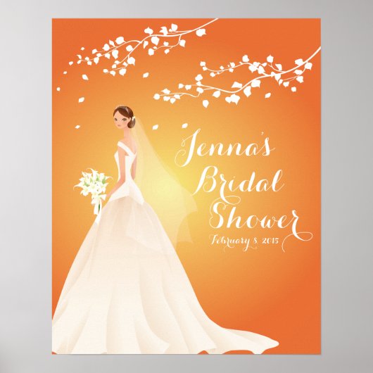 Het prachtige Chic Bride Vrijgezellenfeest Poster (Voorkant)