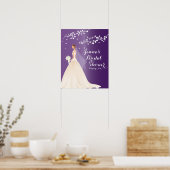 Het prachtige Chic Bride Vrijgezellenfeest Poster (Keuken)