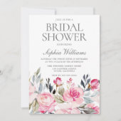 Het prachtige Elegant Blush Flowers Vrijgezellenfe Kaart (Voorkant)