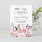 Het prachtige Elegant Blush Flowers Vrijgezellenfe Kaart (Staand voorkant)