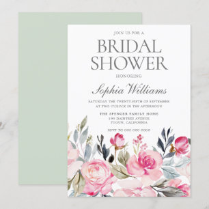Het prachtige Elegant Blush Flowers Vrijgezellenfe Kaart
