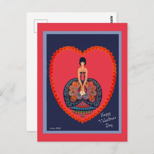 Het prachtige  exemplaar van het Ontwerp van de Va Briefkaart (Voorkant / Achterkant)