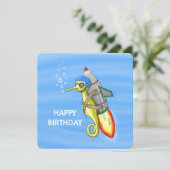 Het prachtige gele raketzeepaardje (Staand voorkant)