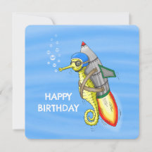 Het prachtige gele raketzeepaardje