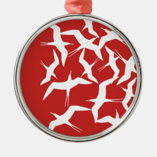 Het prachtige gevelenpatroon metalen ornament