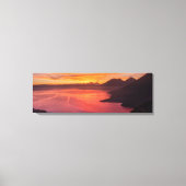 Het prachtige Golden Sunrise-meer op het meer van Canvas Afdruk (Voorkant)