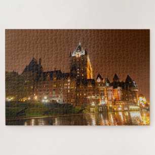 Het prachtige hotel Frontenac, de stad Quebec, Can Legpuzzel